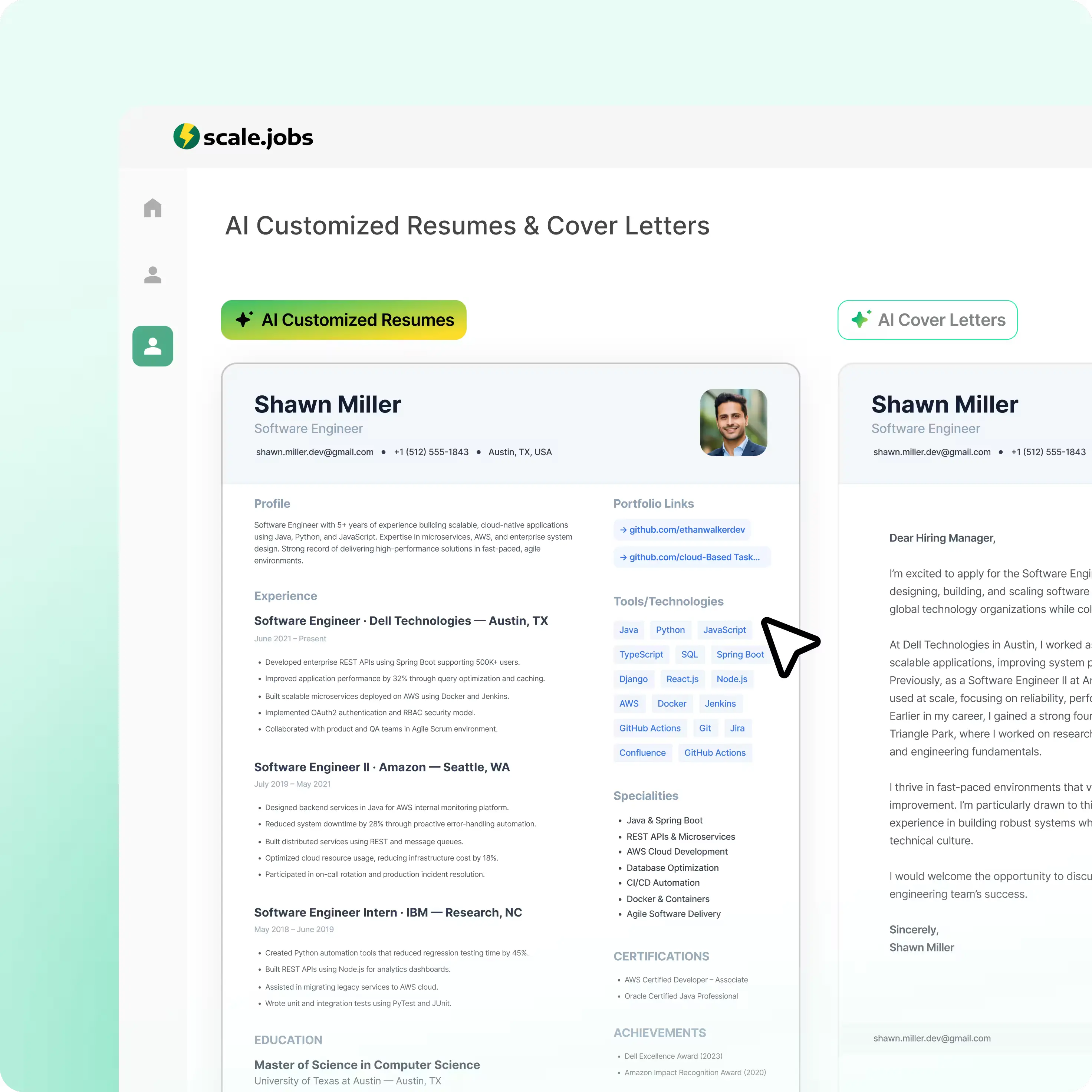 AI Customized Resumes & Cover Letters